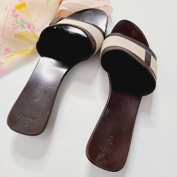 Hermès Canvas Clog Sandals - Picture 4 of 12